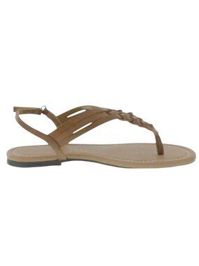 American Eagle Paprika Woven Flat Sling Thong Sandals Tan Size 7